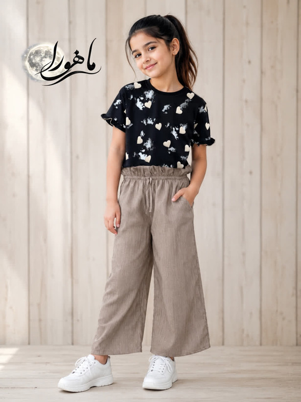 ست کراپ و شلوار نیوکراش وارداتی دخترانه