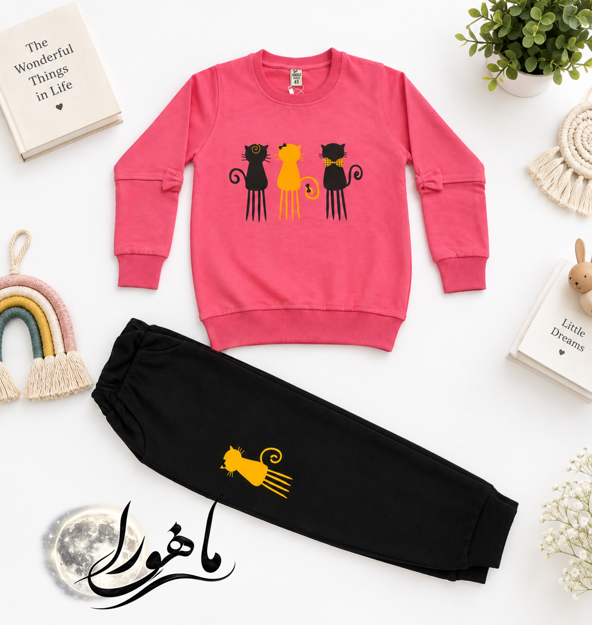 بلوز و شلوار دخترانه پنبه پاپیونی